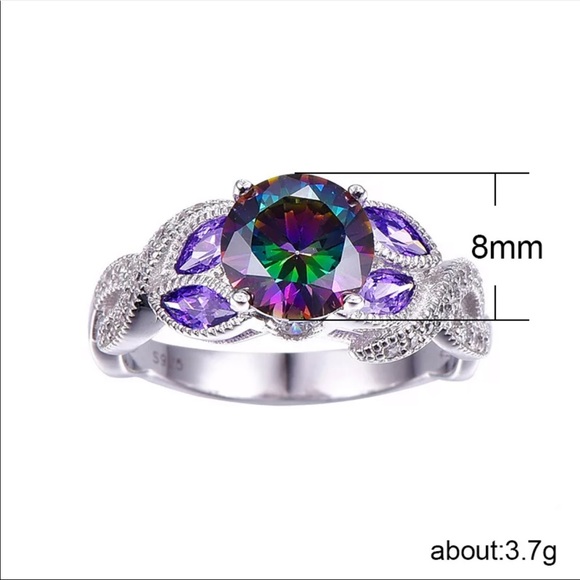 New 925 Silver Promise Women’s Diamond Ring - Picture 5 of 5